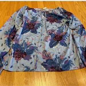 Vintage smartique Floral Long Sleeve Women's Top size 14